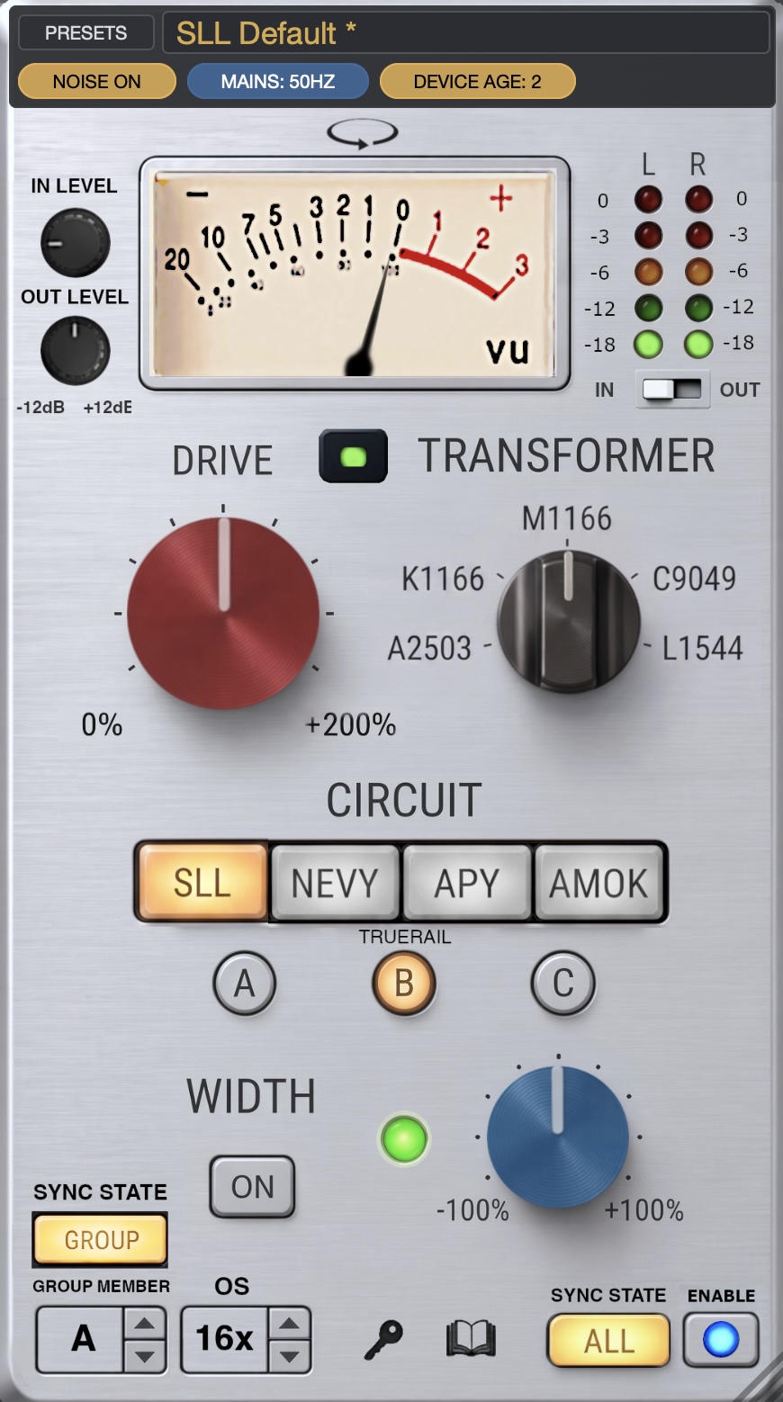 Sphinx Channel plugin - Amok light metal skin with identical control layout