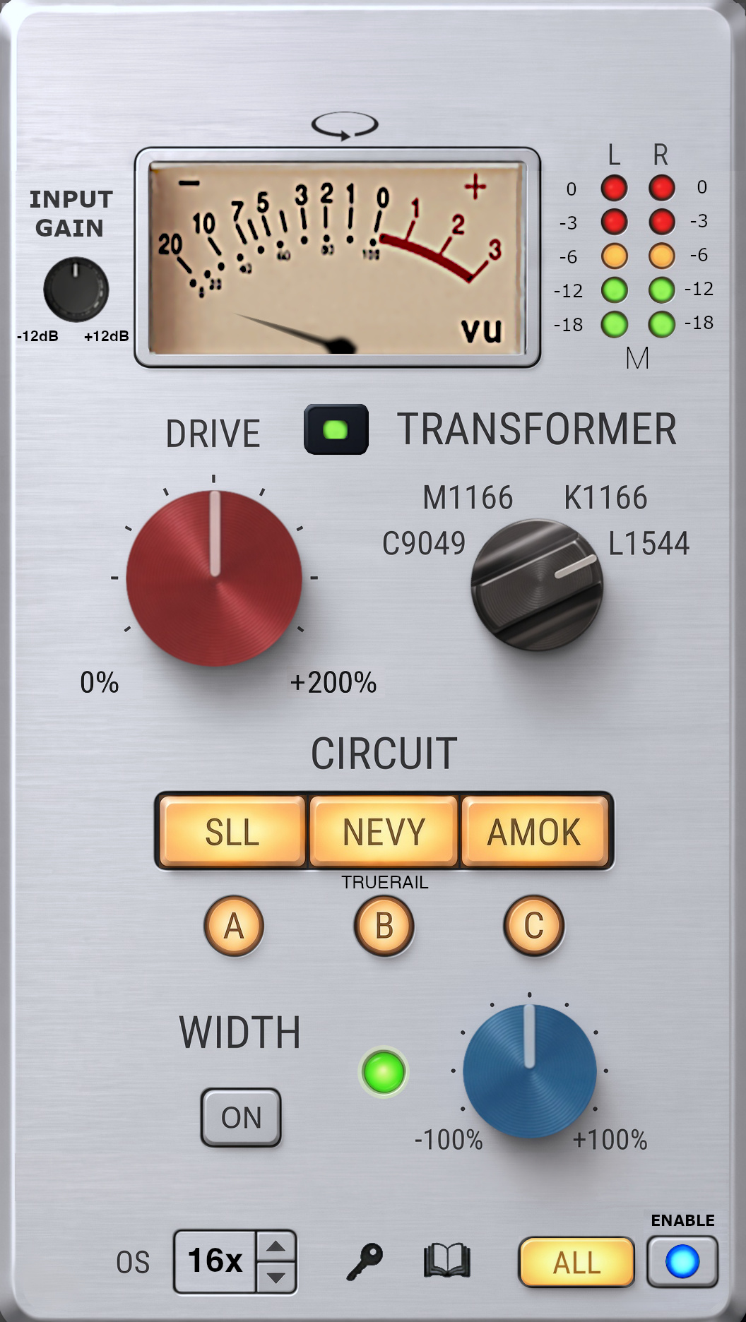 Sphinx Channel plugin - Amok light metal skin with identical control layout